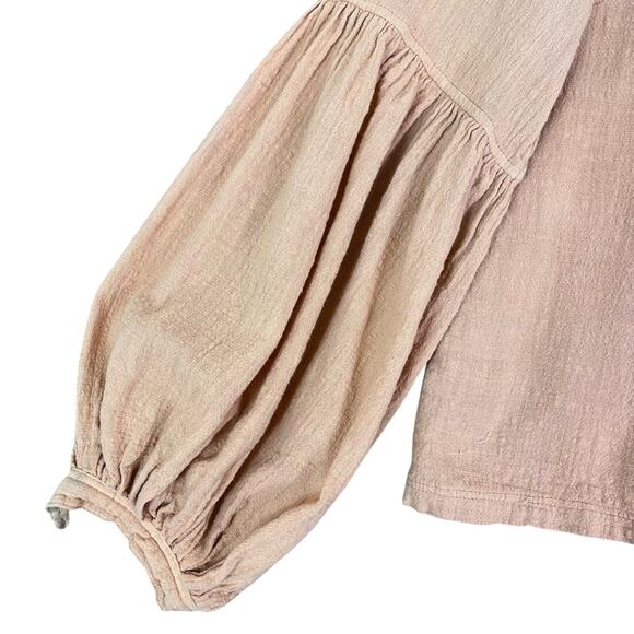 Anthropologie Anama Marjani Blouse Top Womens Small Bell Sleeve Peasant Cottage - Picture 10 of 13